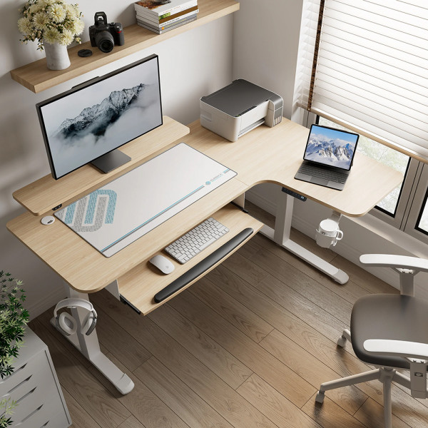 Eureka Ergonomic EHD-L60 L Shaped Standing Desk Maple, Right